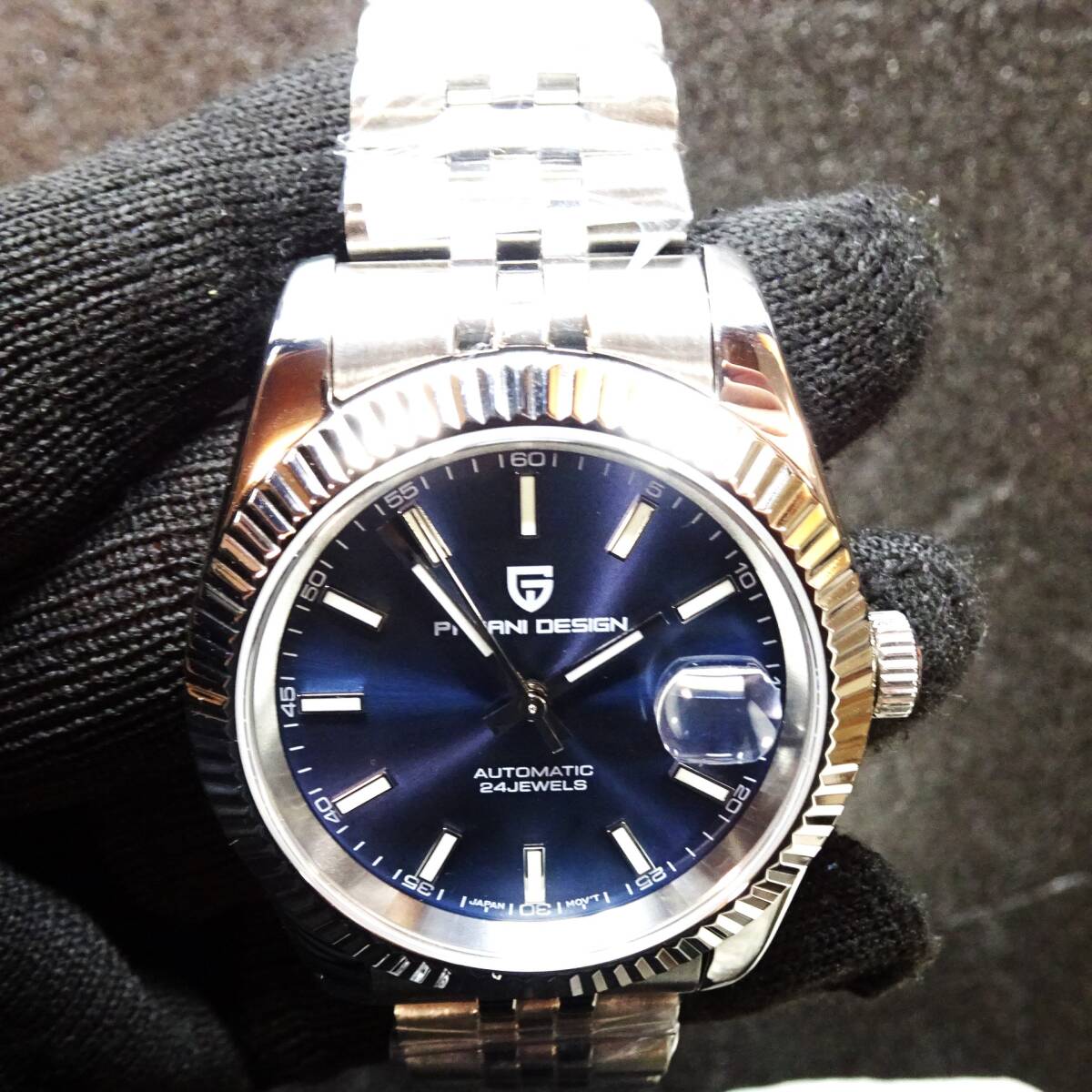 送料無料・新品〓 PAGANI DESIGN・パガーニデザイン・オマージュウォッチ腕時計 機械式NH35Ａ・ PD-1645・315Lフルステンレス製・ブルーの画像7