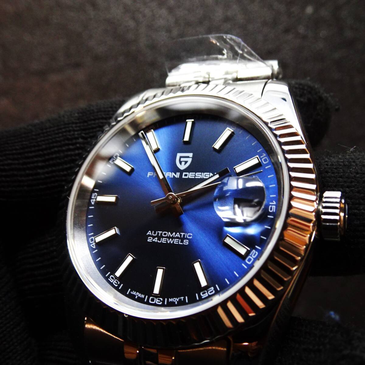 送料無料・新品〓 PAGANI DESIGN・パガーニデザイン・オマージュウォッチ腕時計 機械式NH35Ａ・ PD-1645・315Lフルステンレス製・ブルーの画像8
