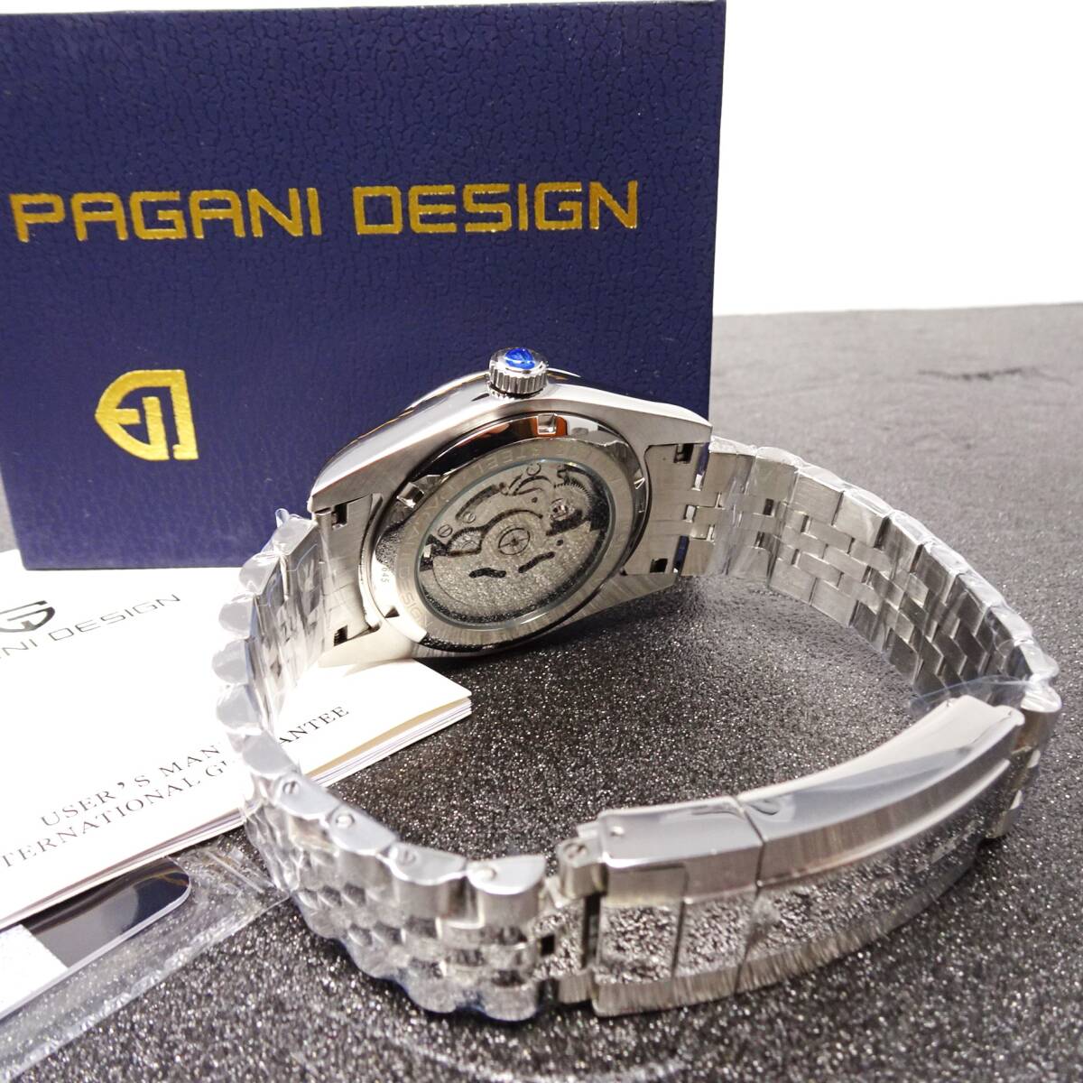 送料無料・新品〓 PAGANI DESIGN・パガーニデザイン・オマージュウォッチ腕時計 機械式NH35Ａ・ PD-1645・315Lフルステンレス製・ブルーの画像9
