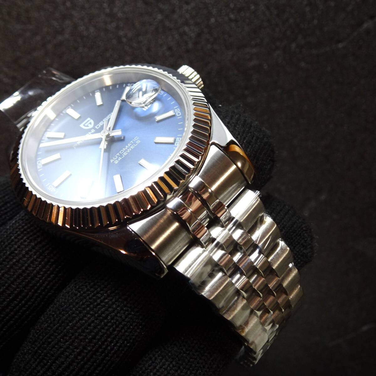 送料無料・新品〓 PAGANI DESIGN・パガーニデザイン・オマージュウォッチ腕時計 機械式NH35Ａ・ PD-1645・315Lフルステンレス製・ブルーの画像6