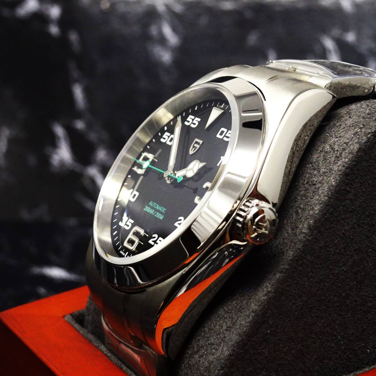 送料無料・新品〓 PAGANI DESIGN・パガーニデザイン・エアキンオマージュウォッチ腕時計 機械式NH35Ａ・ PD-1692・SUS316Lフルステンレス製の画像9
