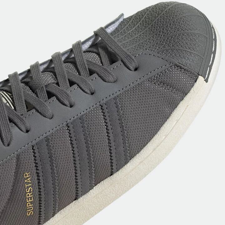 新品未使用 adidas スーパースター【27cm】定価14500円 superstar レザー 天然皮革 スニーカー アディダス super star 1602 靴 グレー_画像6