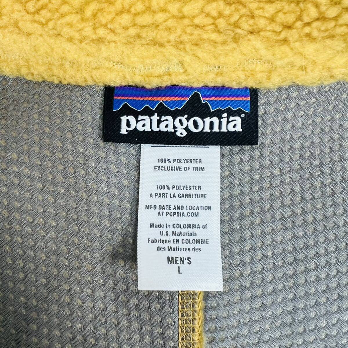 【美品】patagonia パタゴニア フリースベスト ロゴ入り Lサイズの画像4