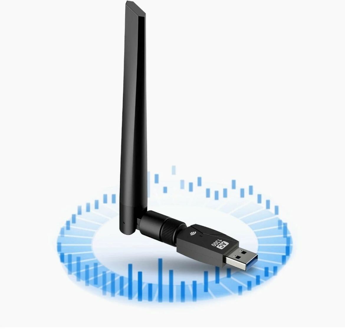 KIMWOOD 2022 wifi usb 1300Mbps USB3.0 無線lan 子機 2.4G/5G デュアルバンド 5dBi超高速通信 wifi 子機 360°回転アンテナ Windows