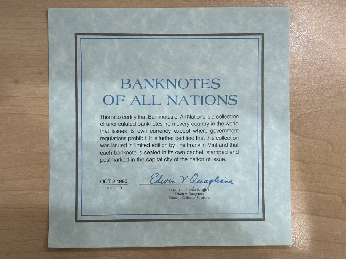 【23270】フランクリンミント 世界の国々の紙幣 世界の紙幣 計168種 BANKNOTES OF ALL NATIONS ケース付き コレクションの画像8