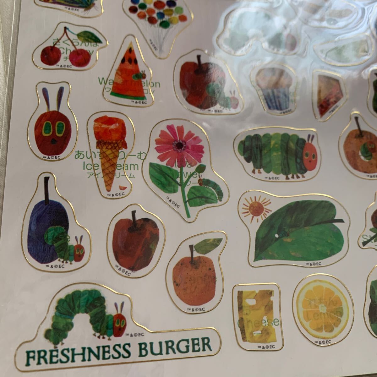  fresh nes burger Eric Karl is .......ERIC CARLE is ..-.-. seal sticker Kids set not for sale unopened new goods 
