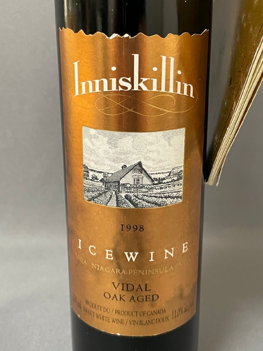 未開栓 古酒 ★Inniskillin イニスキリン ICE WINE 2003年 375ml 10.5％ ★1998年 200ml 11.0％ オークエイジド ヴィダル 2本セットの画像7