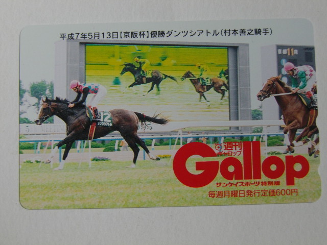 未使用テレカ　ダンツシアトル　京阪杯　週刊Gallop　週刊ギャロップ_画像1