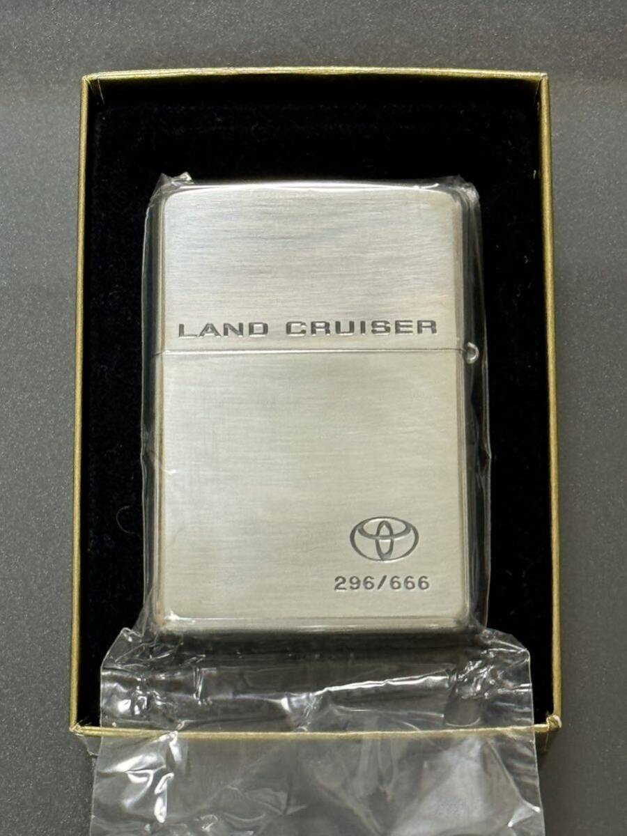 zippo ランドクルーザー 限定数 666個 限定品 LAND CRUISER 2004年製 TOYOTA 両面刻印 ランクル シルバー シリアルナンバー NO.296/666_画像4