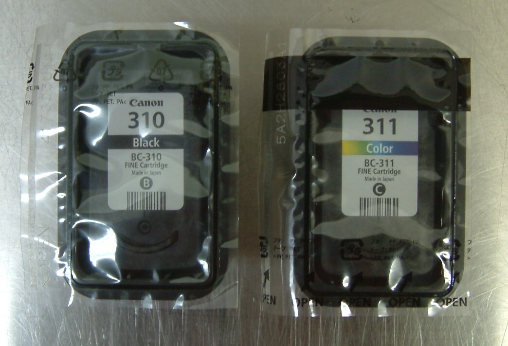 CANON 純正 FINEカートリッジ BC-310(ブラック) + BC-311(3色カラー)セットの画像1