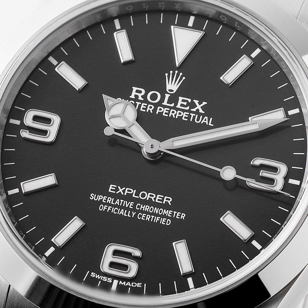 ロレックス エクスプローラーI 後期型 ホワイト369 214270 ブラック ランダム番 中古 メンズ 腕時計_画像6