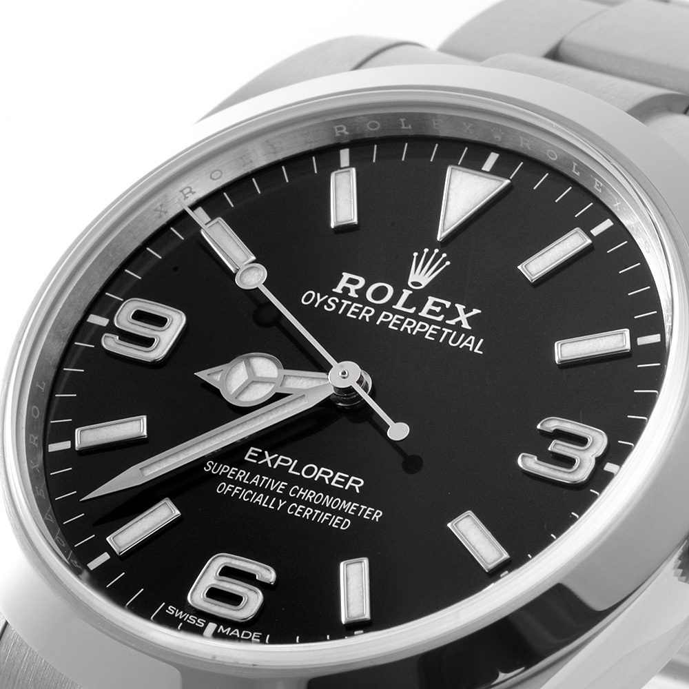 ロレックス エクスプローラーI 後期型 ホワイト369 214270 ブラック ランダム番 中古 メンズ 腕時計_画像6