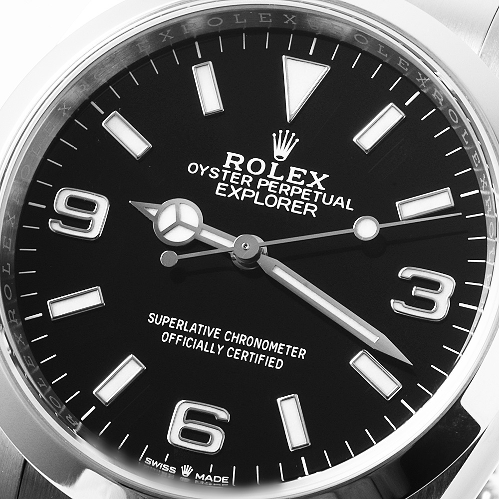 ロレックス エクスプローラーI 124270 ブラック ランダム番 中古 メンズ 腕時計_画像6