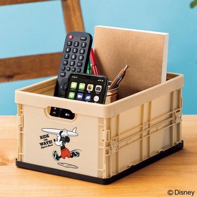 ミッキーマウス デザイン サーフ柄が可愛い！片づくコンテナBOX