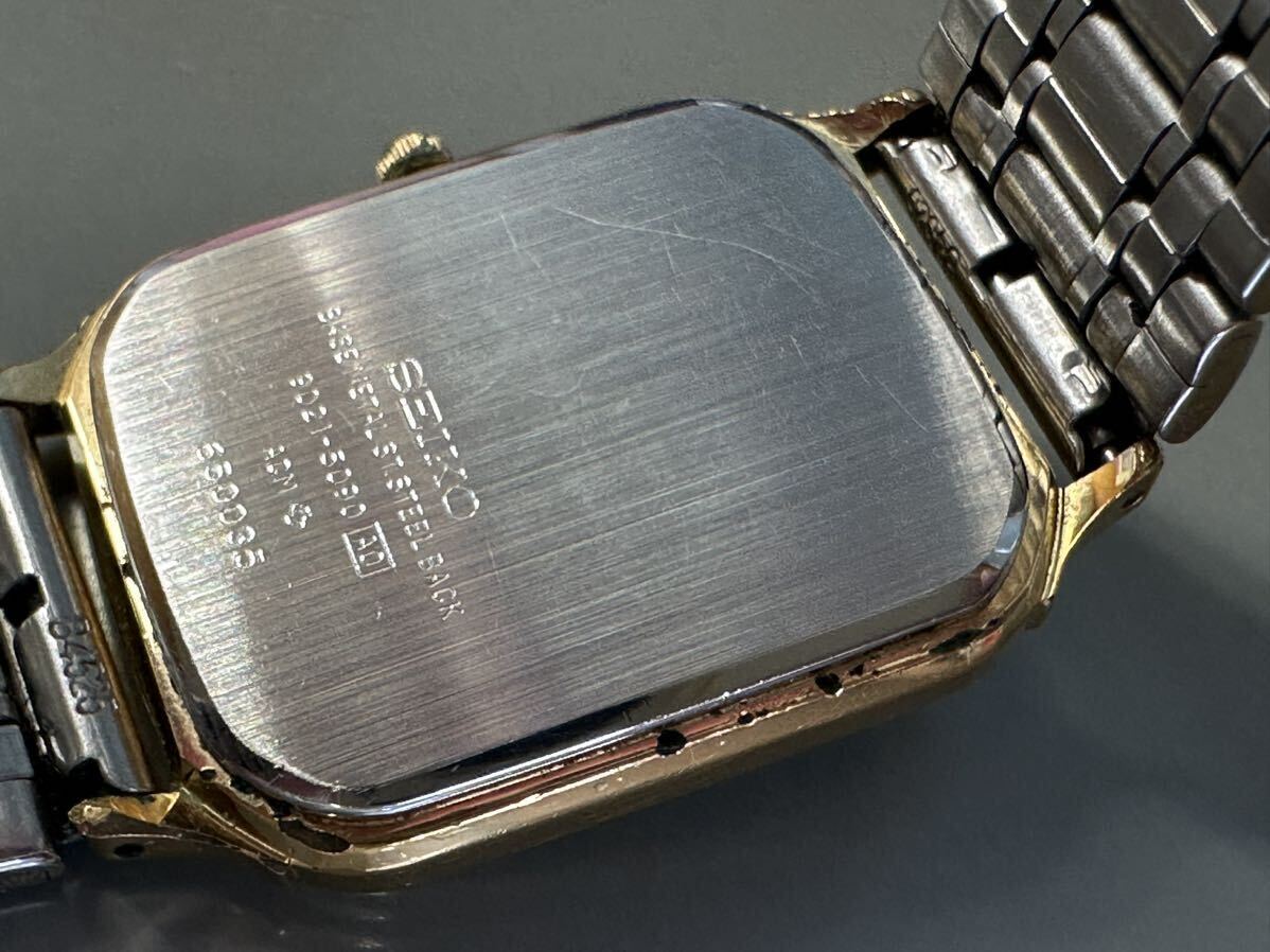 1円〜◆SEIKO セイコー QUARTZ クォーツ 9021-5090 ゴールドカラー メンズ腕時計 稼働品_画像8