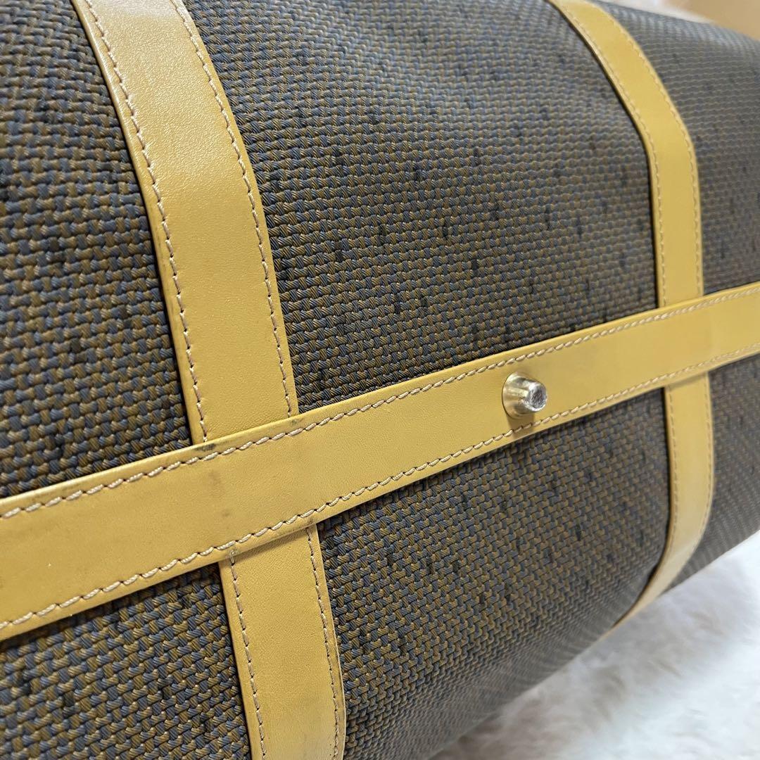 本物　希少カラー　デザイン　Yves Saint Laurent イヴサンローラン ヴィンテージボストン 旅行バッグ　PVCレザー　大容量　YSL_画像7
