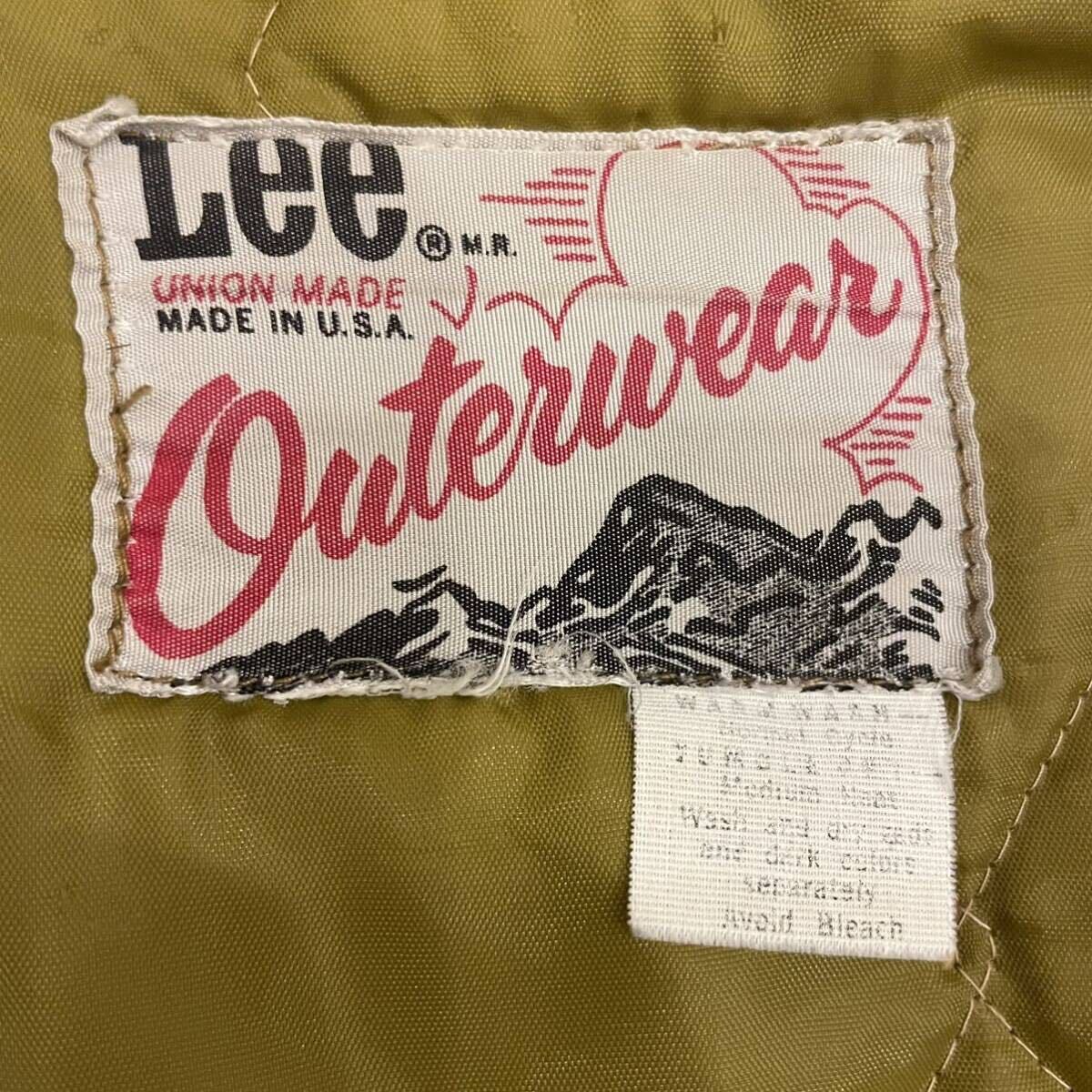 Lee Vintage 70s Outerwear Quilted Jacket キルティング ジャケット アメリカ製 ヴィンテージ 古着 リーバイス RRL デニム パンツ リー_画像5