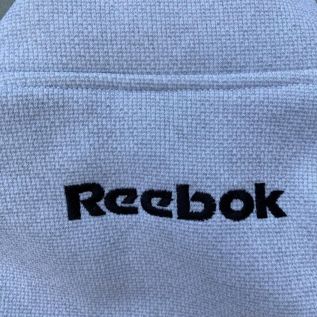 リーボック Reebok トラックジャケット フルジップ ロゴ刺繍 古着の画像9