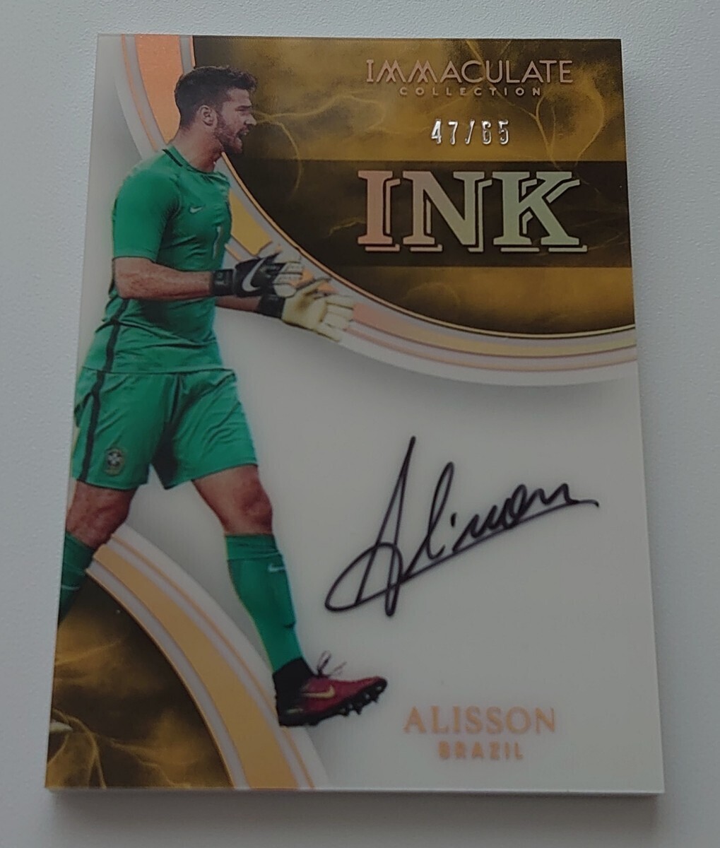 2017 PANINI IMMACULATE COLLECTION SOCCER ALISSON AUTOGRAPH CARD /65 INK LIVERPOOL アリソン ブラジル代表 リバプール サイン カード