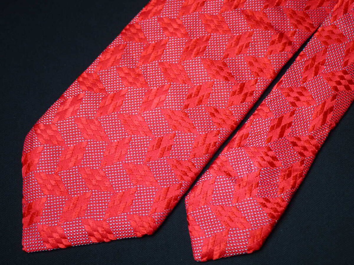  прекрасный товар [GIORGIO ARMANIjoru geo Armani ]A2941 розовый оттенок красного Италия сделано в Италии SILK бренд галстук б/у одежда хорошая вещь 