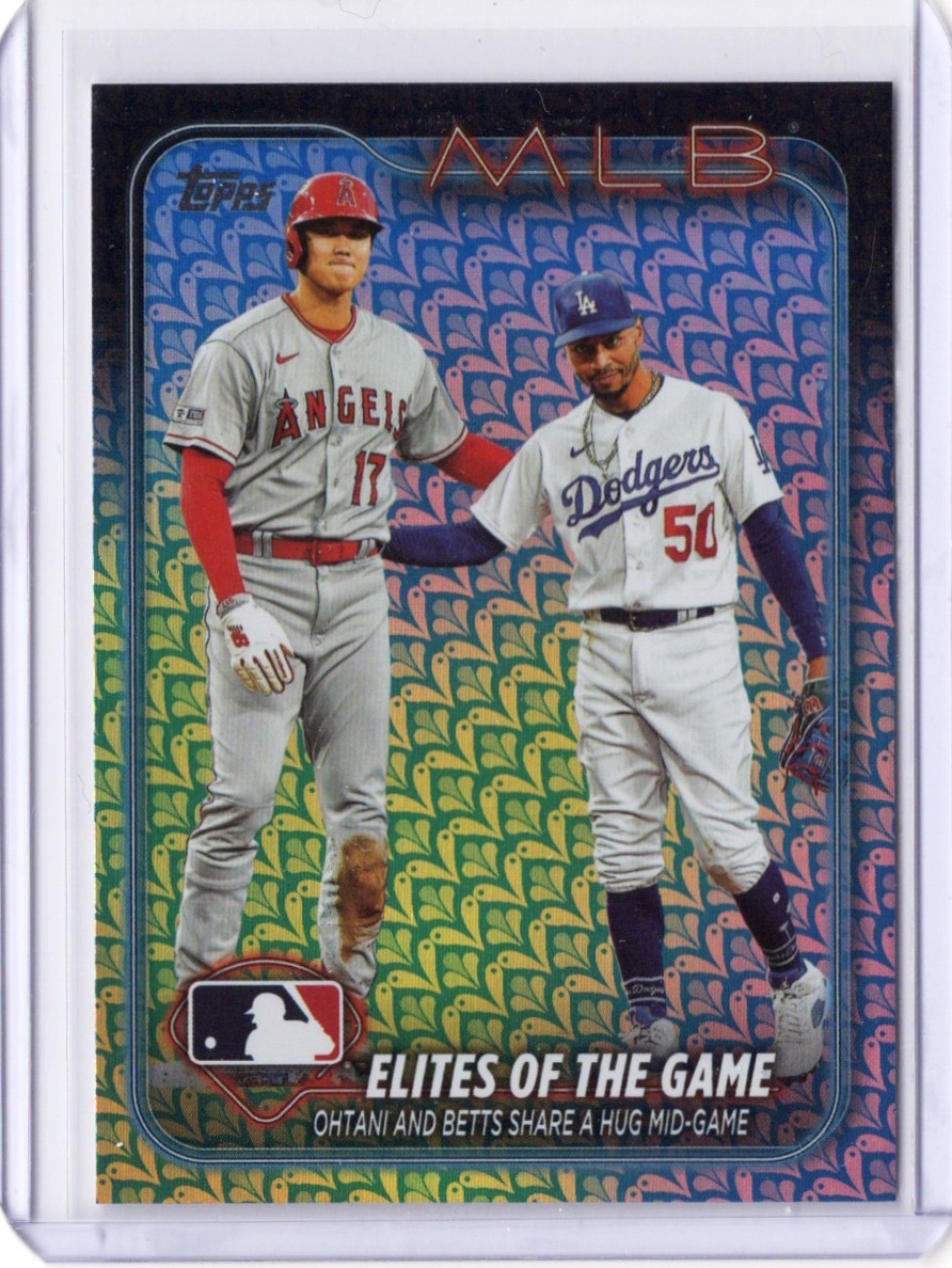 【大谷翔平 ムーキー・ベッツ】2024 Topps Series1 - Elites of the Game イースターホリデーフォイルパラレル #138 ★ Dodgers ドジャースの画像1