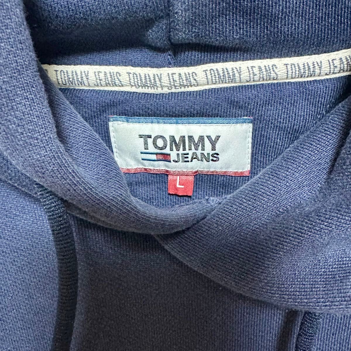 TOMMY JEANS ビッグロゴ 星条旗 刺繍 パーカー トミー ヒルフィガー