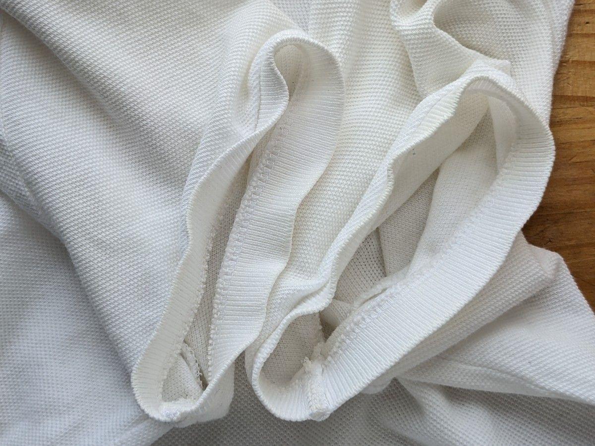 ラルフローレン　ポロシャツ白　小さいマーク水色刺繍　used　匿名配送