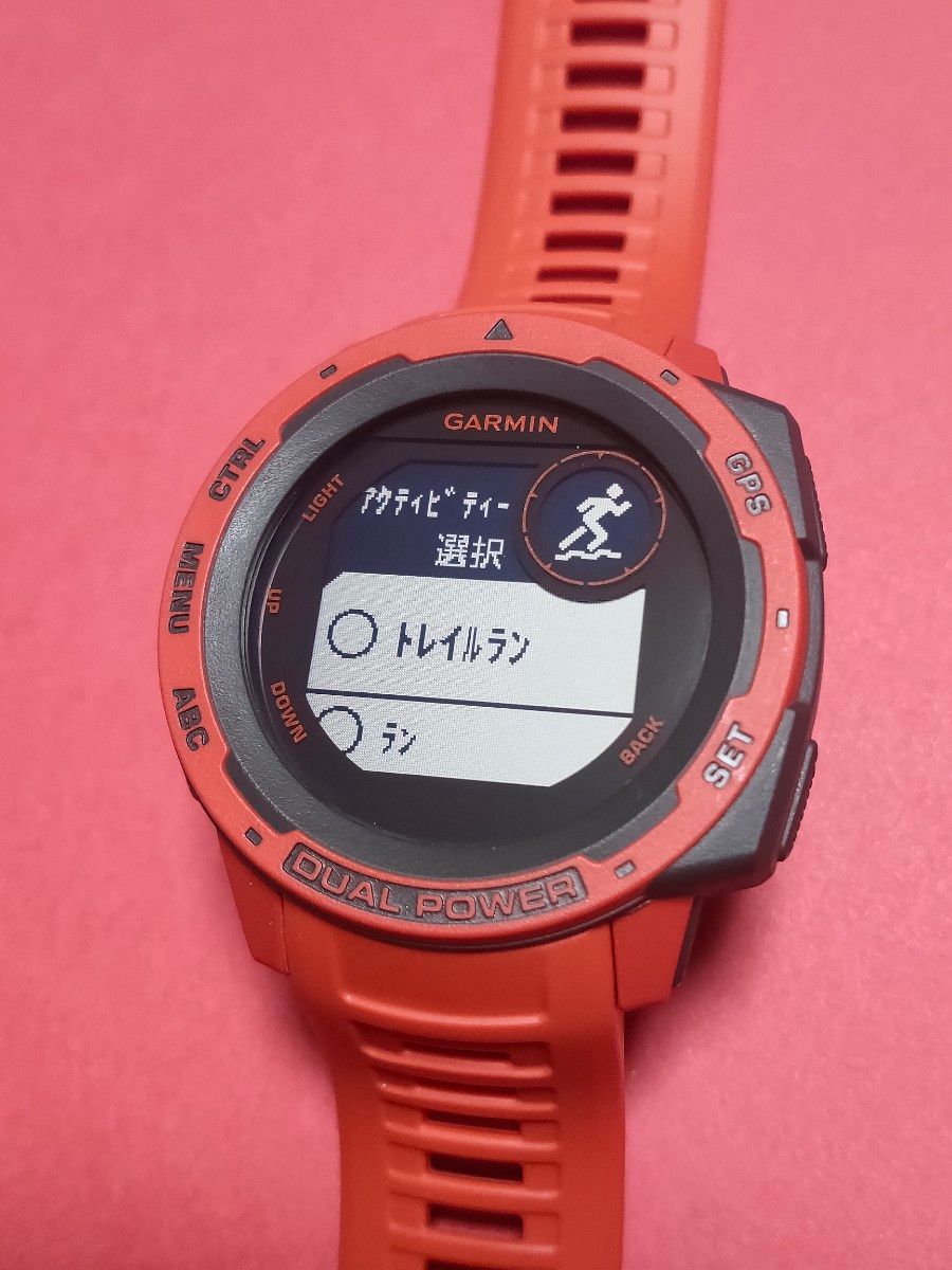 【新品・未使用】GARMIN INSTINCT DUAL POWER　RED