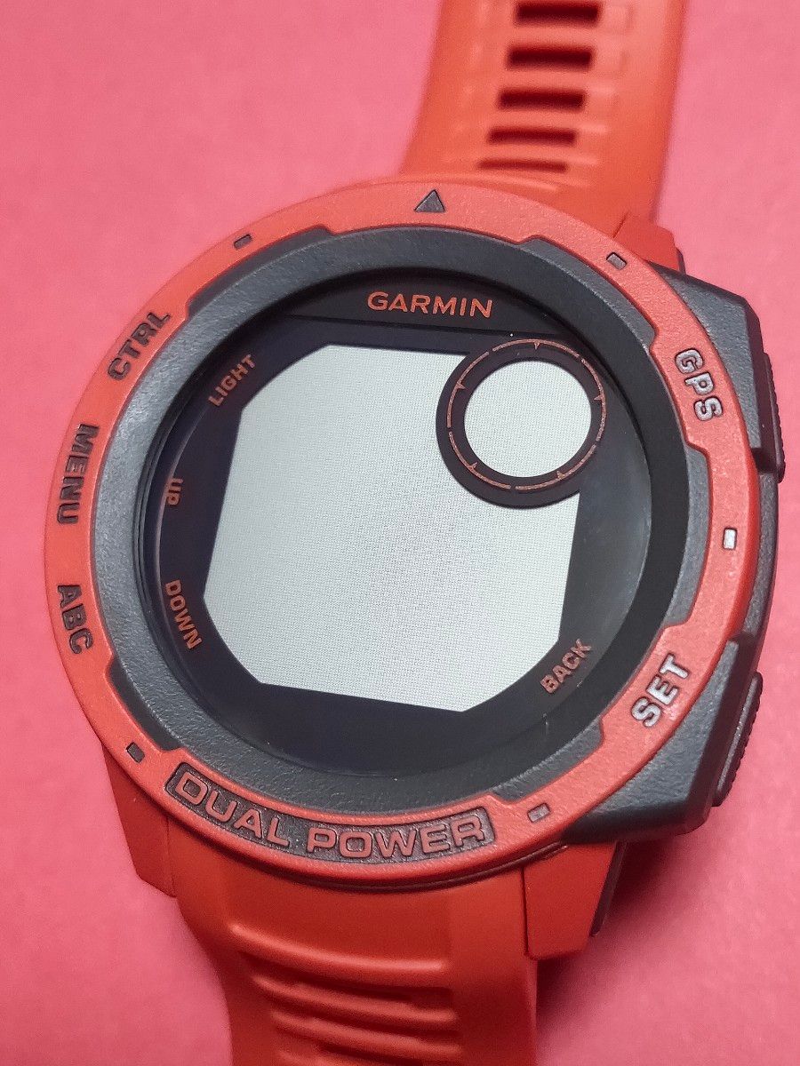 【新品・未使用】GARMIN INSTINCT DUAL POWER　RED