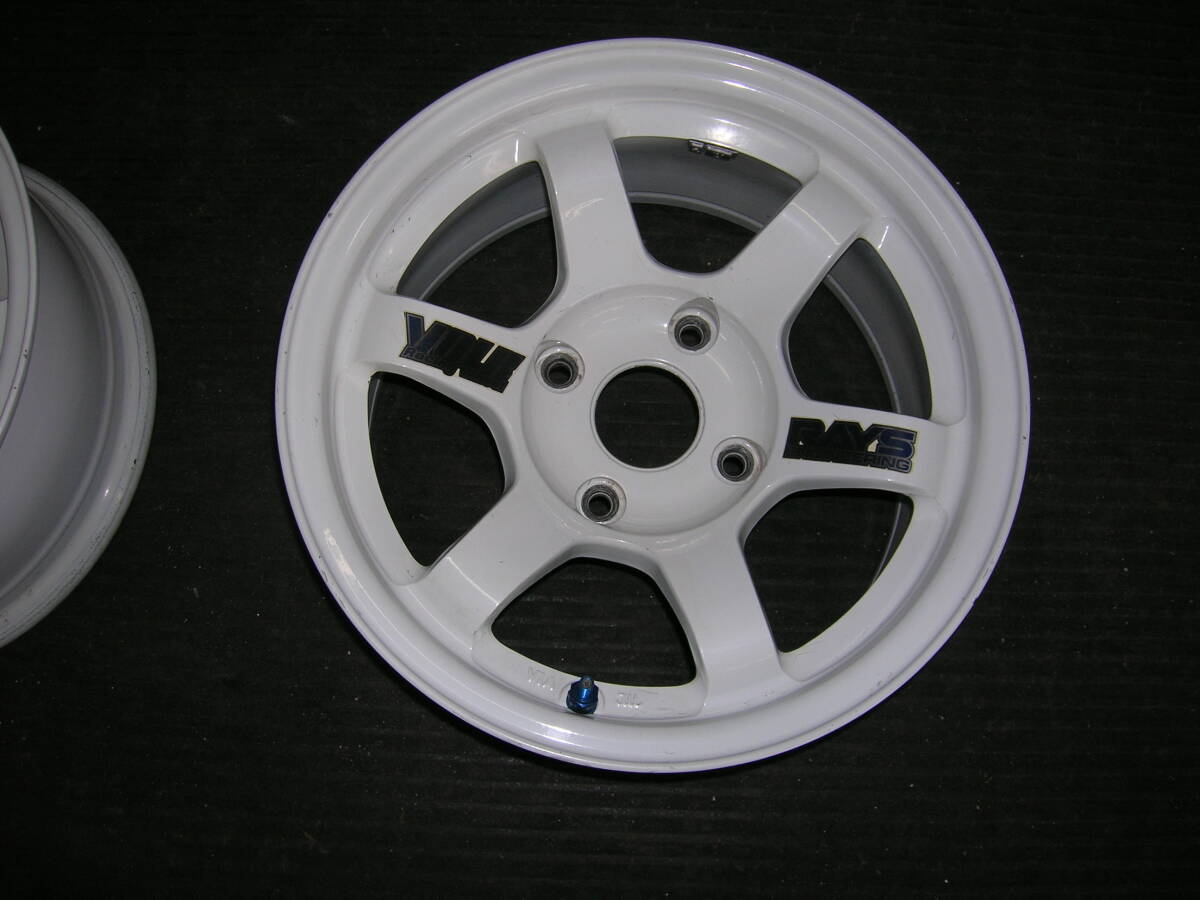 RAYS TE37 ホワイト 7J X 14 OFF+-0 ４本 AE86の画像3