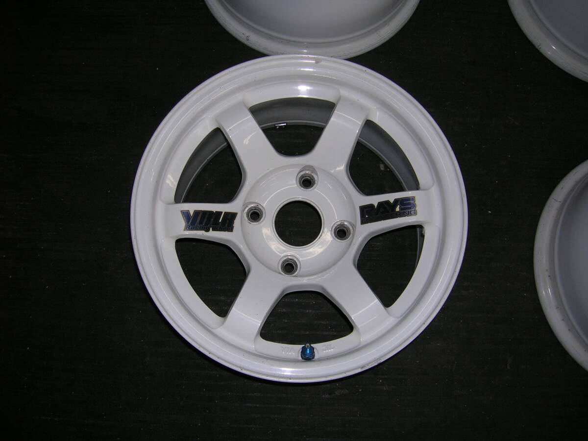 RAYS TE37 ホワイト 7J X 14 OFF+-0 ４本 AE86の画像4