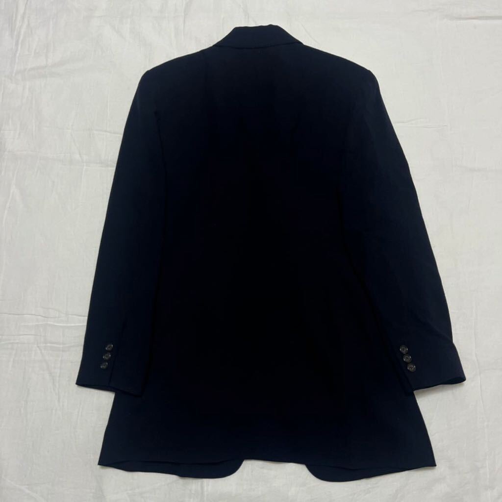 高級 DKNY ダナキャランニューヨーク ジャケット テーラード シングル ブラック 黒 WOOL 羊毛_画像8