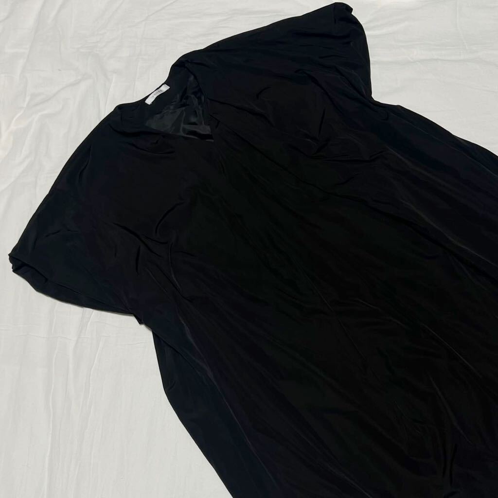 【高級】ADORE アドーア ワンピース ロングスカート デザイン◎ ブラック 黒 光沢 日本製 春服　夏服　希少_画像2