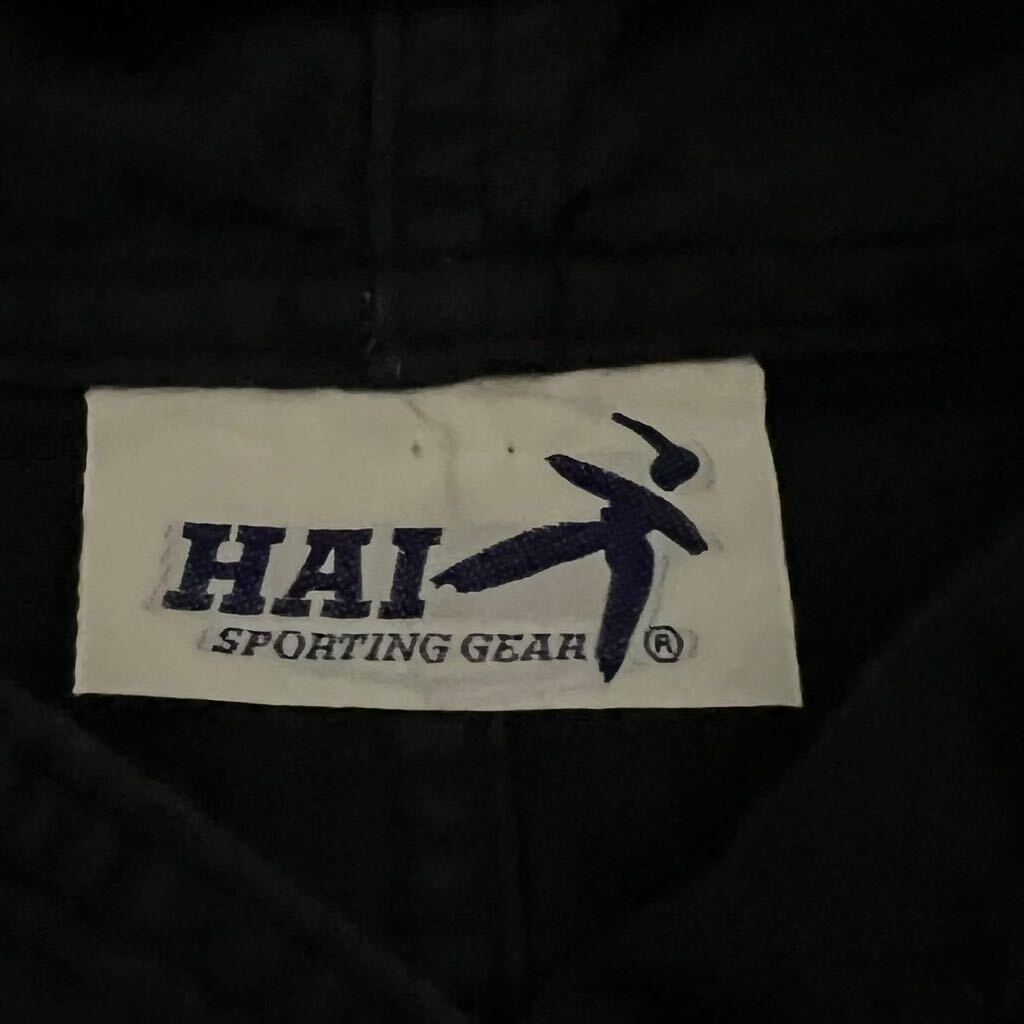 【希少】HAI sporting gear ISSEY MIYAKE ヴィンテージ ジャケット フーディ デザイン◎ 短丈 ブラック コットン 綿 日本製の画像4