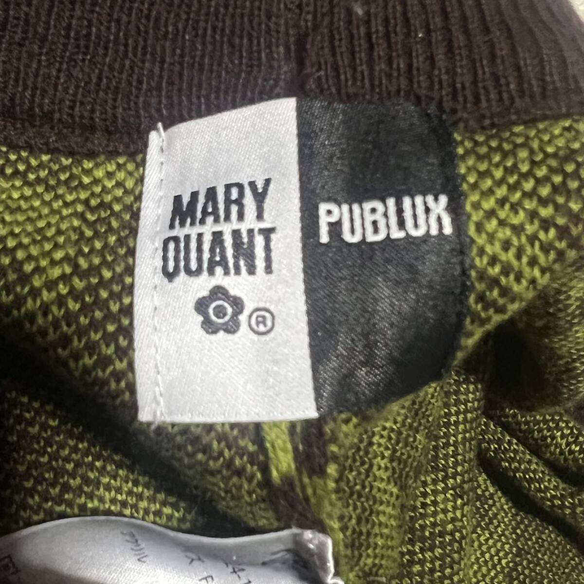 希少 MARY QUANT×PUBLUX パンツ フレアパンツ ニット生地 限定モデル ロングパンツ 花柄 総柄 グリーン ブラック カラー◎ フリーサイズの画像7