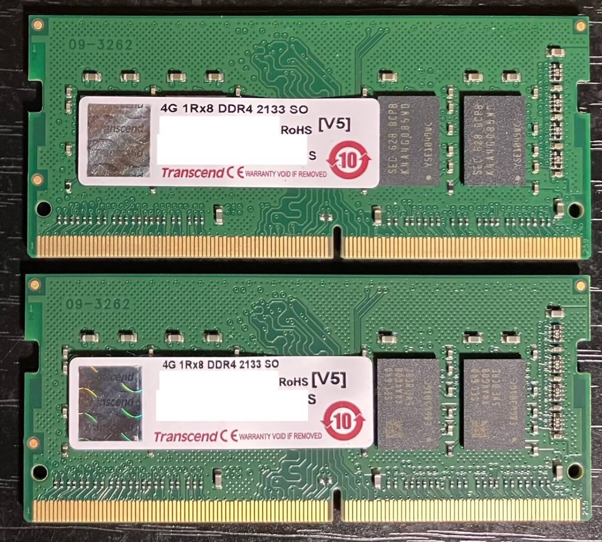 ◆送料無料◆【Transcend PC4-2133】ノートPC用DDR4メモリ4GB 2枚 計：8GBの画像1