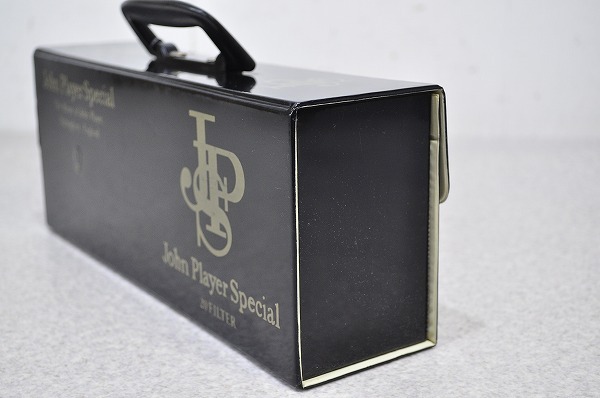  Showa Retro # dirt equipped cassette tape storage case JPS John Player Special cigarettes case 