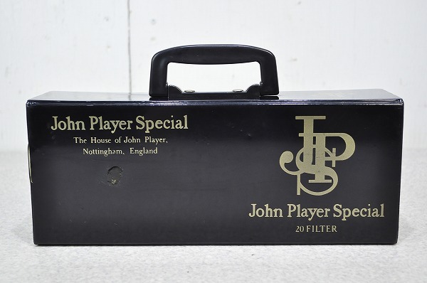  Showa Retro # dirt equipped cassette tape storage case JPS John Player Special cigarettes case 