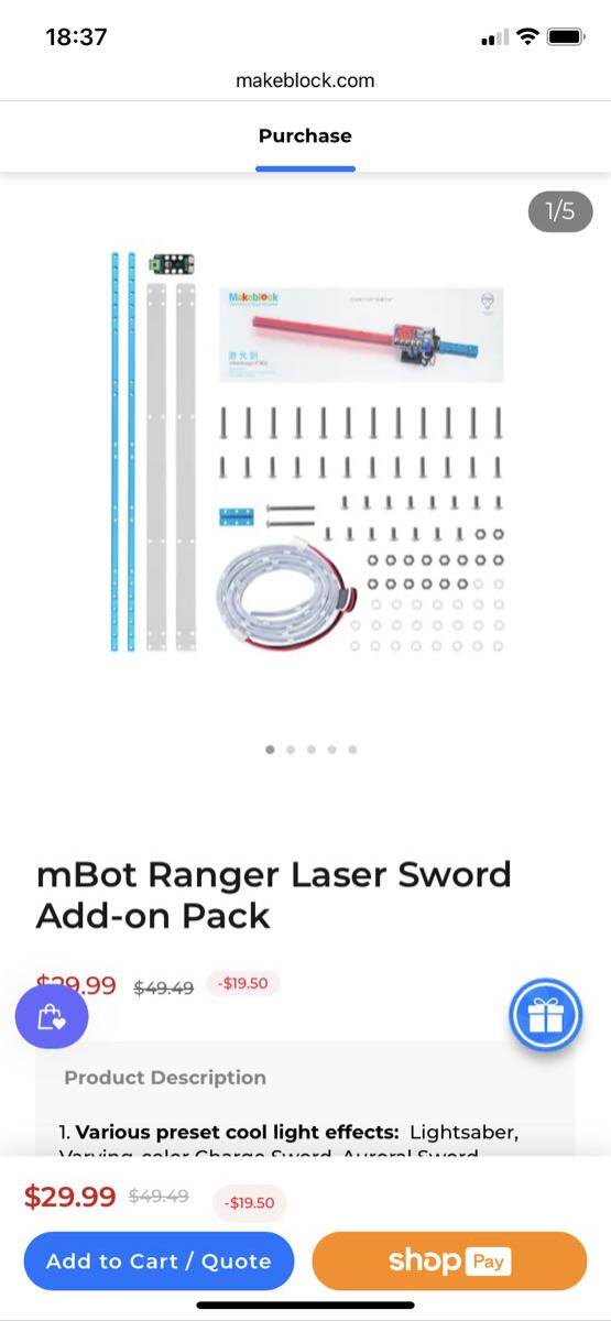 Makeblock mBot Ranger 3-in-1 組み立て ロボットキット 2台セット + Laser Sword Add-on_画像4