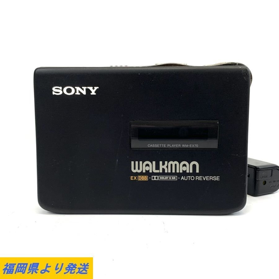 SONY WALKMAN WM-EX70 ソニー ポータブルカセットプレーヤー ウォークマン リモコン付き ※充電池なし 状態説明あり◆ジャンク品【福岡】の画像1