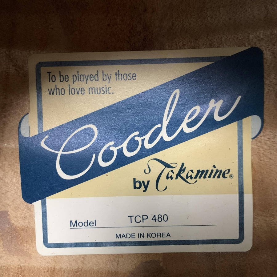 Cooder by TAKAMINE クーダー・バイ・タカミネ TCP480 エレアコギター シリアルNo.3002252 ブラウン/黒系★簡易検査品の画像10