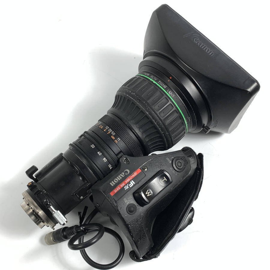 Canon IF XS 業務用ビデオカメラレンズ J21ax7.8B4 IRS SX12/1:1.8/7.8-164mm レンズフード/レンズキャップ2個付き●ジャンク品【TB】の画像7