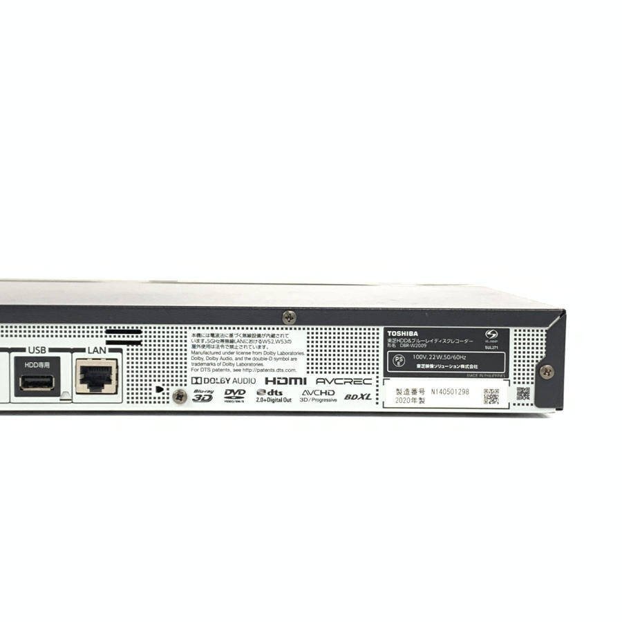 TOSHIBA Toshiba REGZA DBR-W2009 HDD/BD магнитофон 3D соответствует товар 2020 год производства Mini B-CAS карта имеется * рабочий товар 