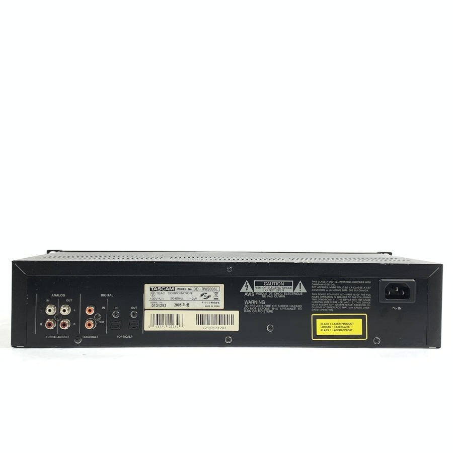 TASCAM/TEAC タスカム CD-RW900SL 業務用CDレコーダー リモコン付き◆ジャンク品_画像4