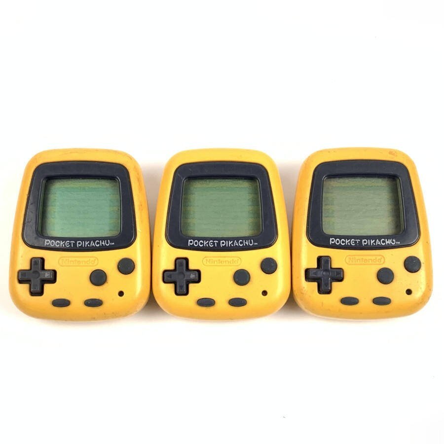 NINTENDO 任天堂 ポケットピカチュウ POCKET PIKACHU MPG-001 歩数計 まとめ売り 3個セット＊動作未確認品【GH】の画像1