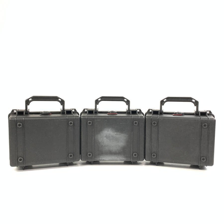 PELICAN 1150 CASE ペリカン 防水・防塵・耐衝撃 小型ハードケース まとめ3点セット 本体外寸(公称値):W240 H109 D198(mm)＊現状品【TB】