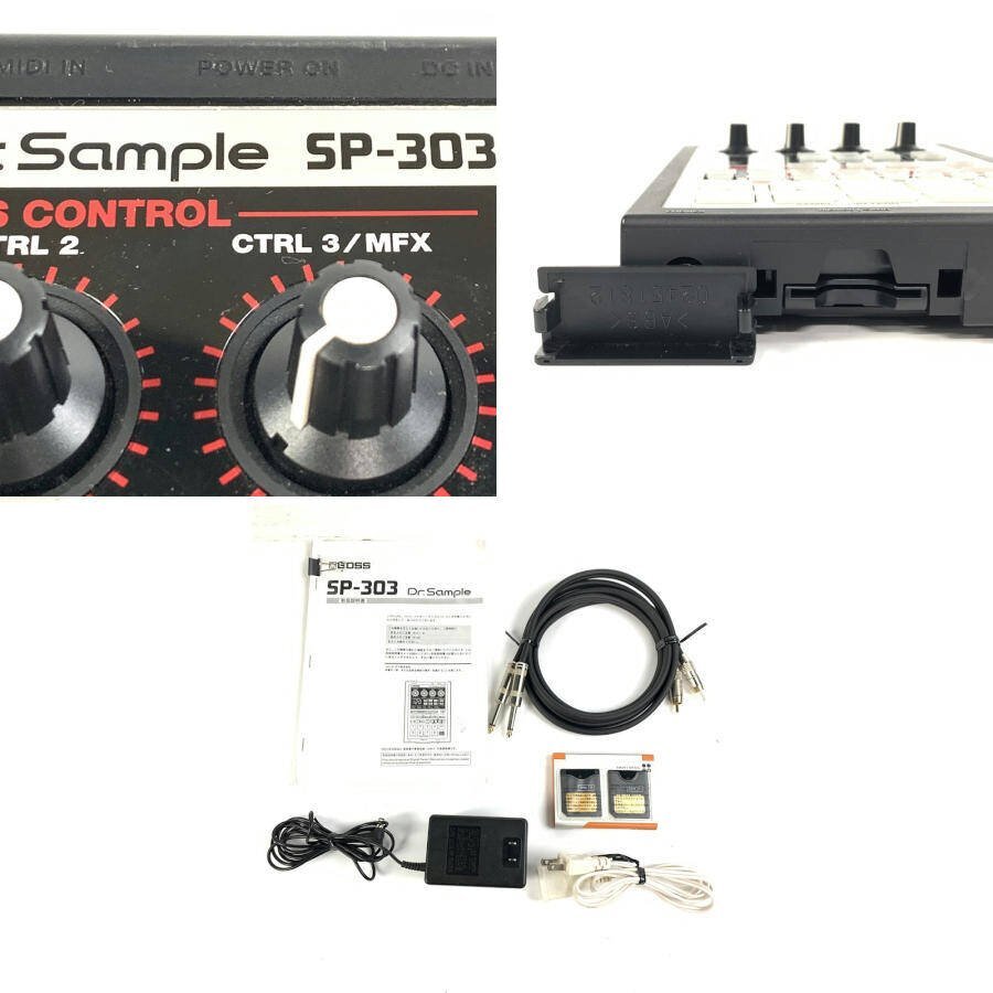BOSS SP-303 Boss sampler AC adapter / power supply extender / stereo cable / owner manual ( copy )/ memory card other accessory have * operation goods [TB]