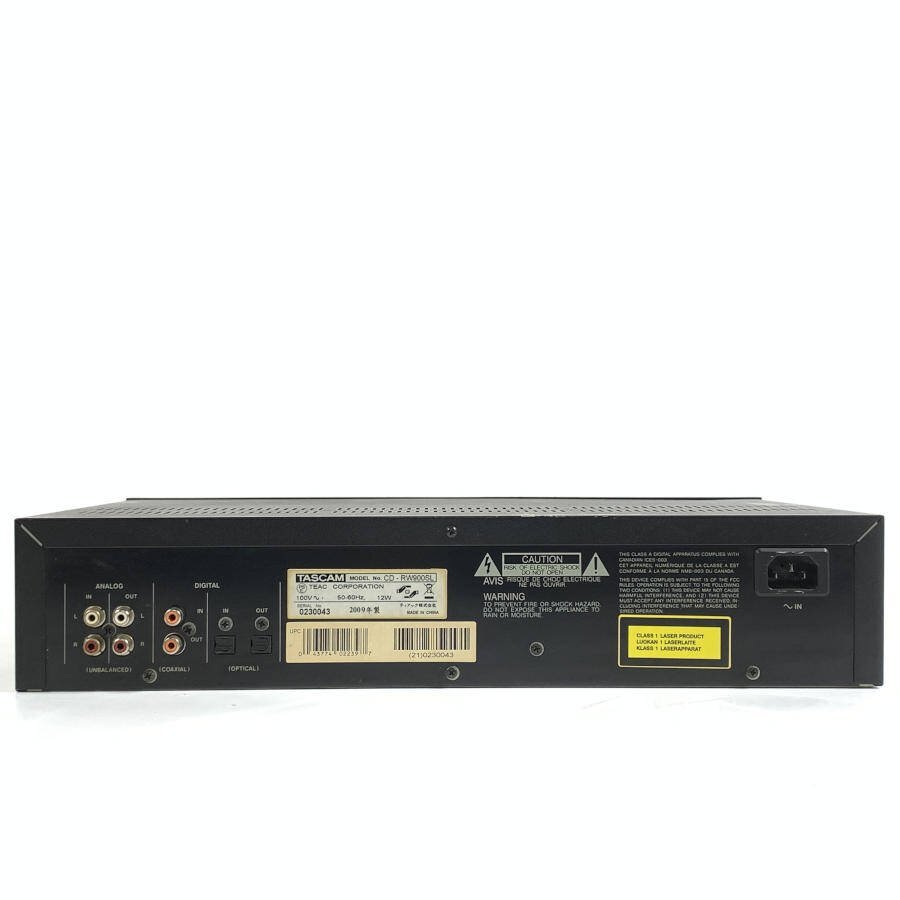 TASCAM/TEAC タスカム CD-RW900SL 業務用CDレコーダー リモコン付き◆簡易検査品の画像5