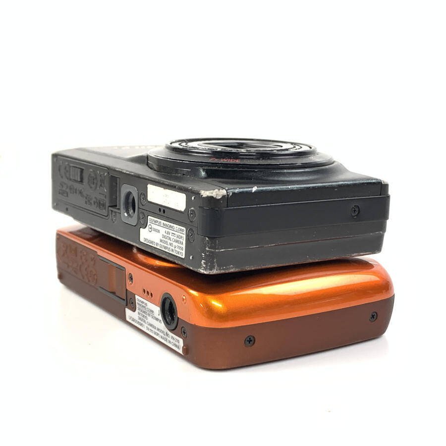 OLYMPUS オリンパス VH-210/μ-7050 コンパクトデジタルカメラ 全2台セット まとめ売り バッテリーx2付き●簡易検査品の画像4