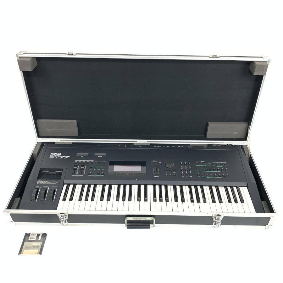 YAMAHA SY77 Yamaha synthesizer 61 key hard case / floppy disk attaching * present condition goods [TB][ consigning ]